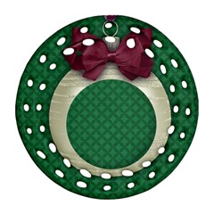 Christmas ornament, filagree, 2 sides - Round Filigree Ornament (Two Sides)