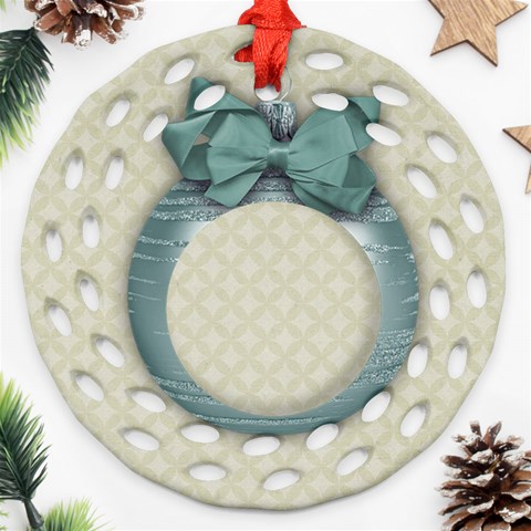 Christmas Ornament, Filagree, 2 Sides By Mikki Back