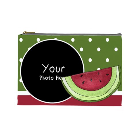 Watermelon Cosmetic Bag Large By Lillyskite Front
