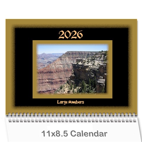 All Framed 2026 Large Number Calendar By Deborah Cover