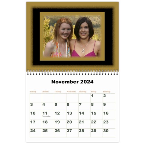 All Framed 2024 Large Number Calendar By Deborah Nov 2024