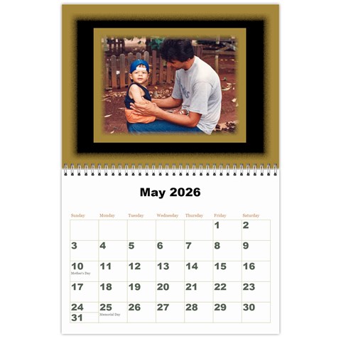 All Framed 2026 Large Number Calendar By Deborah May 2026