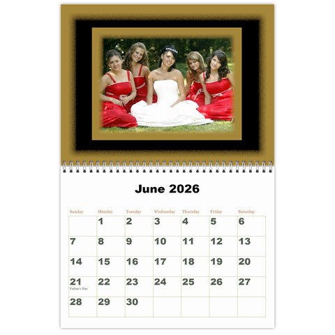 All Framed 2026 Large Number Calendar By Deborah Jun 2026