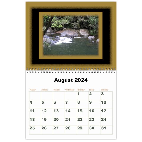 All Framed 2024 Large Number Calendar By Deborah Aug 2024