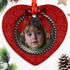 Christmas/wreath-ornament (heart, 1 side) - Ornament (Heart)