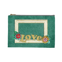 Love/Shabby/flowers-Cosmetic Bag (Large) 