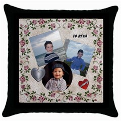 pillow for reva - Throw Pillow Case (Black)