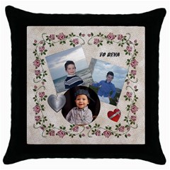 pillow for reva - Throw Pillow Case (Black)