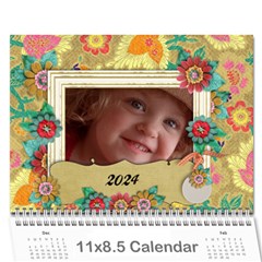 2024 Love/Family, turtle- 18 month photo calendar - Wall Calendar 11  x 8.5  (18 Months)