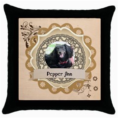 opt 8 - Throw Pillow Case (Black)