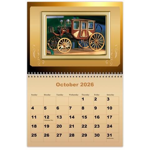 Male Calendar 2026 (large Numbers) By Deborah Oct 2026