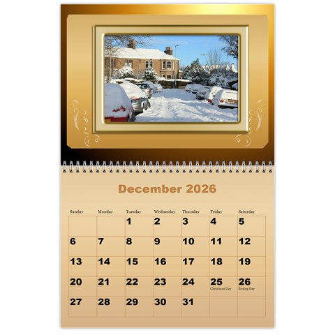 Male Calendar 2026 (large Numbers) By Deborah Dec 2026