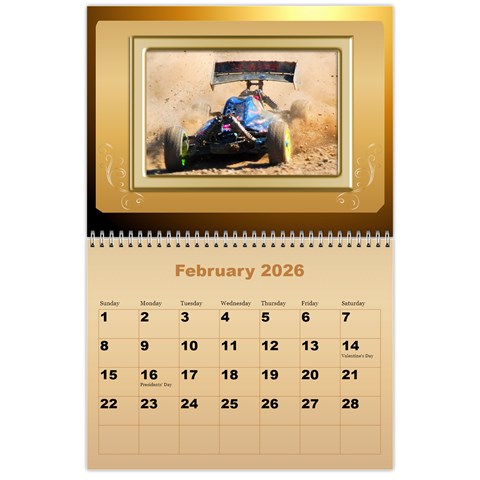 Male Calendar 2026 (large Numbers) By Deborah Feb 2026