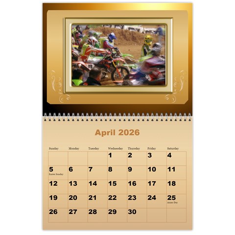 Male Calendar 2026 (large Numbers) By Deborah Apr 2026