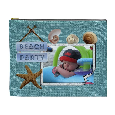 Beach Xl Cosmetic Bag By Lil Front
