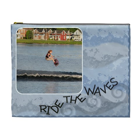 Ride The Waves Xl Cosmetic Bag By Lil Front