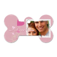 love - Dog Tag Bone (One Side)