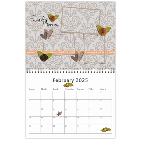 Calendar: Love Of Family By Jennyl Feb 2025