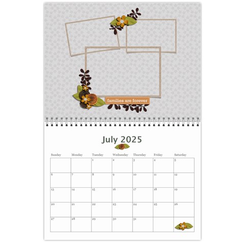 Calendar: Love Of Family By Jennyl Jul 2025