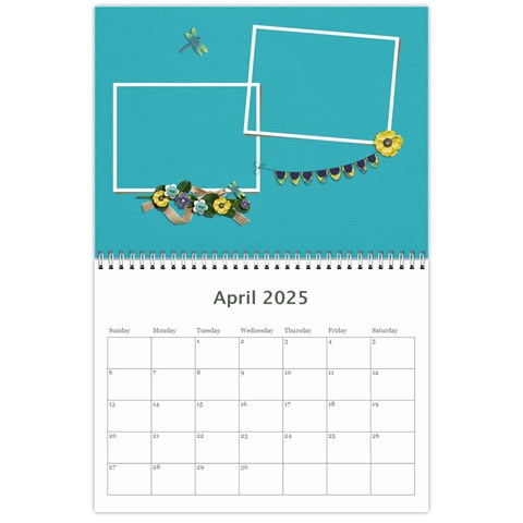 Calendar: Garden Of Flowers By Jennyl Apr 2025