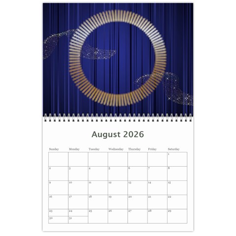 Showcase 2026 (any Year) Calendar By Deborah Aug 2026