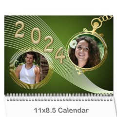 Styled in Green 2024 Calendar (large Numbers) - Wall Calendar 11  x 8.5  (12-Months)