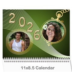 Styled in Green 2024 Calendar (large Numbers) - Wall Calendar 11  x 8.5  (12-Months)