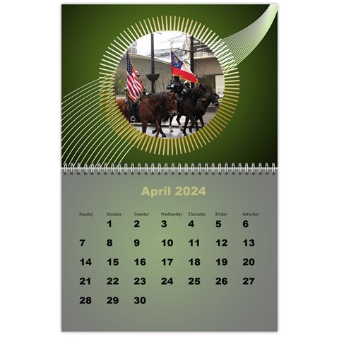 Styled In Green 2024 Calendar (large Numbers) By Deborah Apr 2024