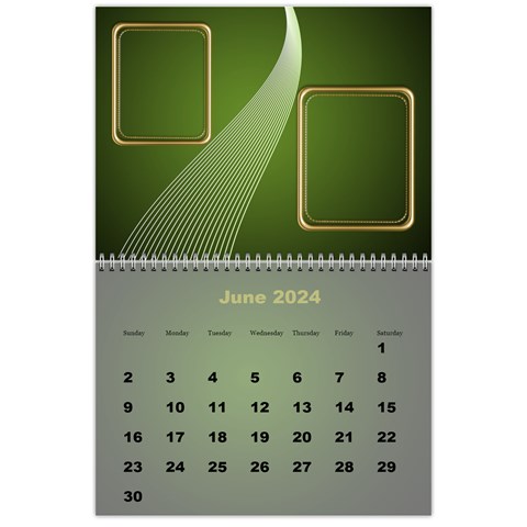 Styled In Green 2024 Calendar (large Numbers) By Deborah Jun 2024