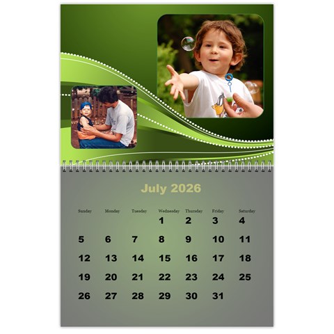 Styled In Green 2026 Calendar (large Numbers) By Deborah Jul 2026