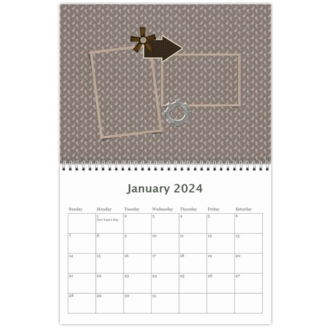 Calendar: All Gray By Jennyl Jan 2024