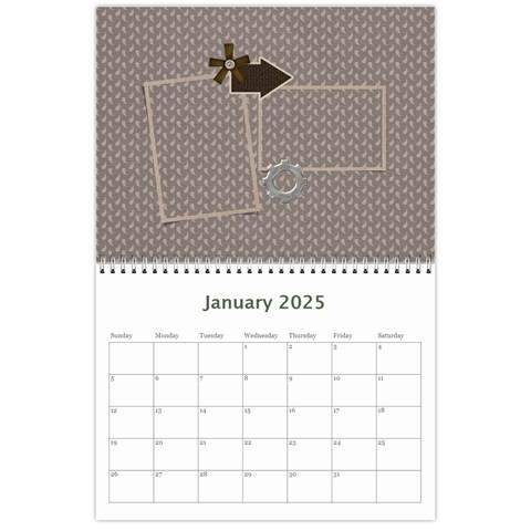 Calendar: All Gray By Jennyl Jan 2025