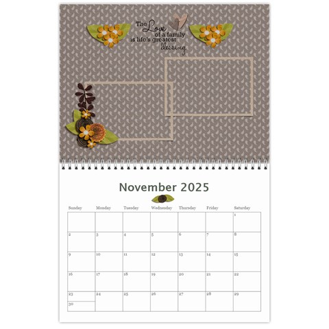 Calendar: All Gray By Jennyl Nov 2025