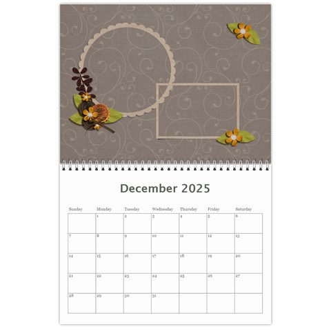 Calendar: All Gray By Jennyl Dec 2025