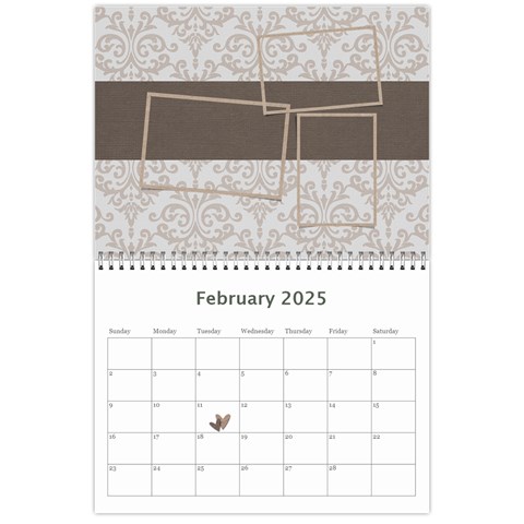 Calendar: All Gray By Jennyl Feb 2025