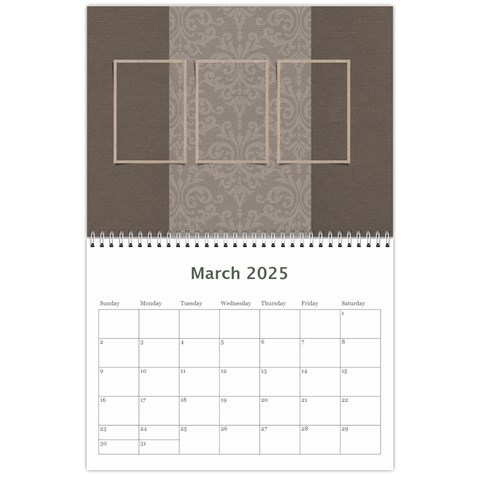Calendar: All Gray By Jennyl Mar 2025