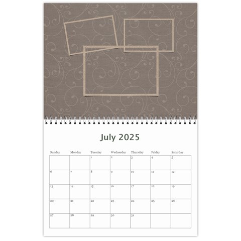 Calendar: All Gray By Jennyl Jul 2025