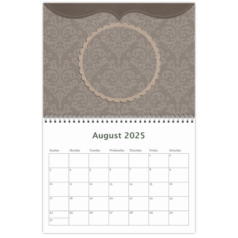 Calendar: All Gray By Jennyl Aug 2025