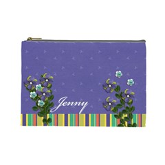 Cosmetic Bag (Large) - Purple & Stripes Cosmetic Bag (Large) - Purple & Stripes