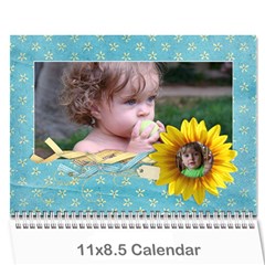 Sunflowers/Family-Photo 2025 Calendar (12 months) - Wall Calendar 11  x 8.5  (12-Months)