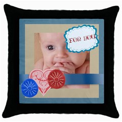 for you - Throw Pillow Case (Black)