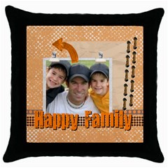 happy family (5 styles) - Throw Pillow Case (Black) happy family (5 styles) - Throw Pillow Case (Black)