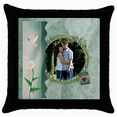 Nature s Dream Throw Pillow - Throw Pillow Case (Black)