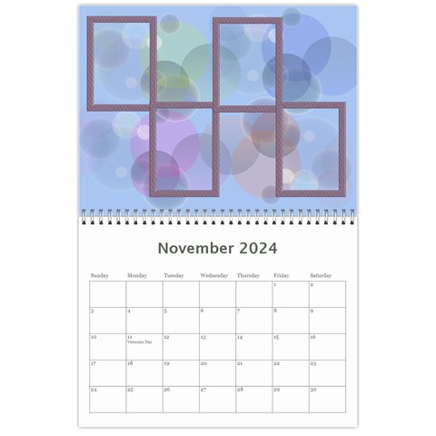 Bubbles 2024 (any Year) Calendar By Deborah Nov 2024