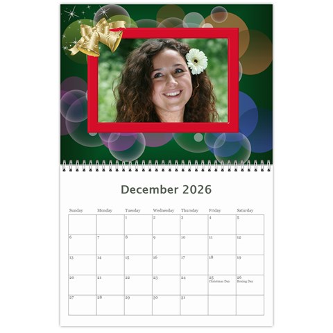 Bubbles 2026 (any Year) Calendar By Deborah Dec 2026