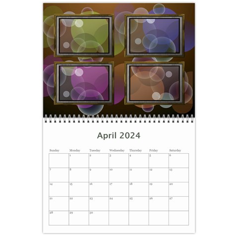 Bubbles 2024 (any Year) Calendar By Deborah Apr 2024