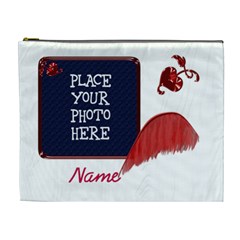 Red and White XL Cosmetic Bag - Cosmetic Bag (XL)