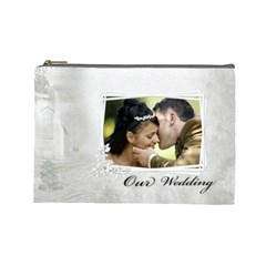 Our Wedding (large) Cosmestic bag - Cosmetic Bag (Large)