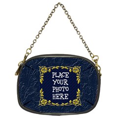 Gold and Blue Chain Purse Two Sided - Chain Purse (Two Sides)