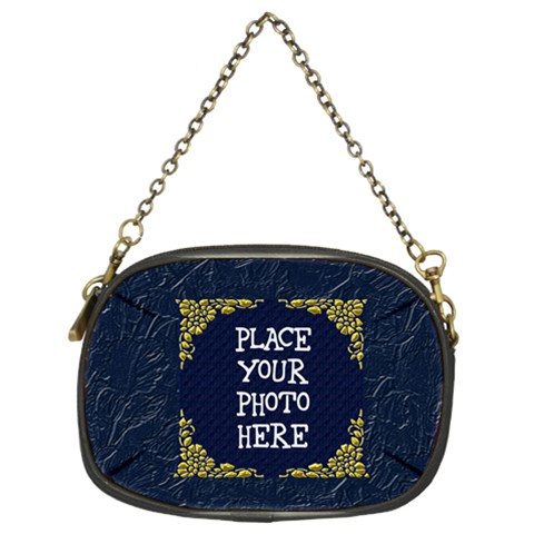 Gold And Blue Chain Purse Two Sided By Chere s Creations Back